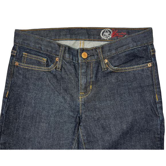 Gap 1969 Y2K Low-Rise Jeans Women's 4R Straight Dark Wash Stretch Denim Grunge - Picture 6 of 9